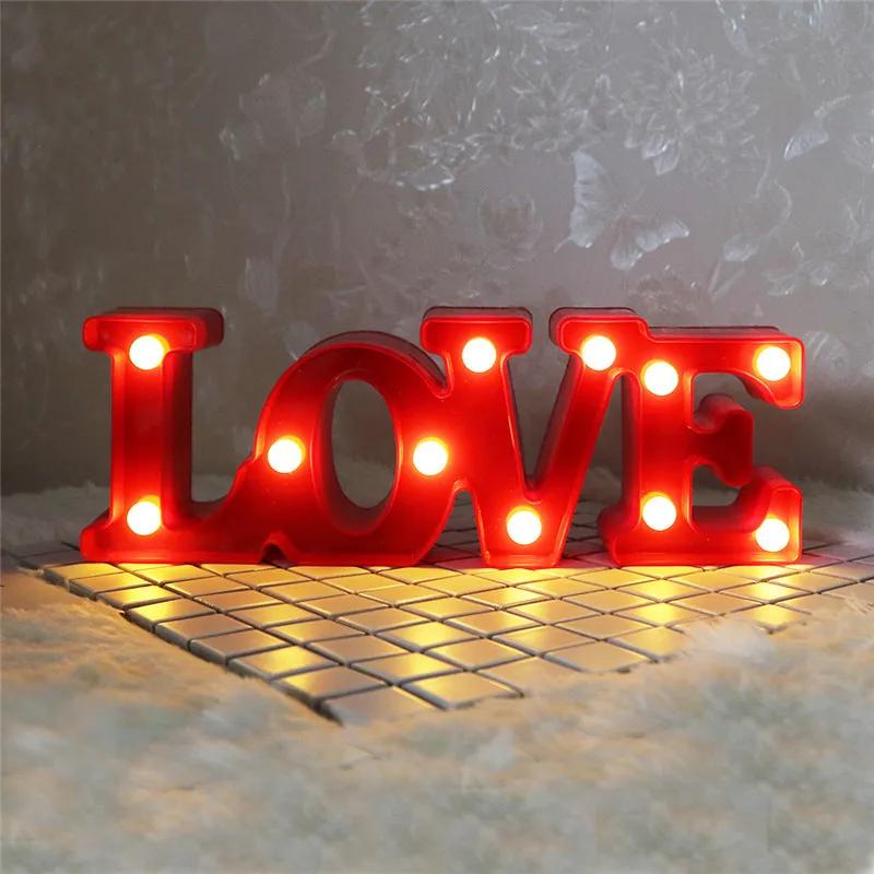 Romantic red pink night light decoration Valentine's Day gift birthday Christmas home LED love light wedding party