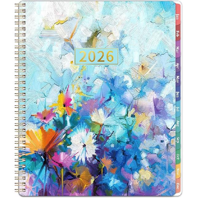 2026 Planner - 2026 Planner Weekly and Monthly, January 2026 - December 2026, 8.5  x 11 , Calendar Planner 2026 with Colorful Monthly Tabs, Twin-wire 2026 planner