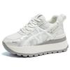 2026 autumn new inner heightening platform casual dad shoes lace-up wedge small single shoes heightening student shoes women's shoes