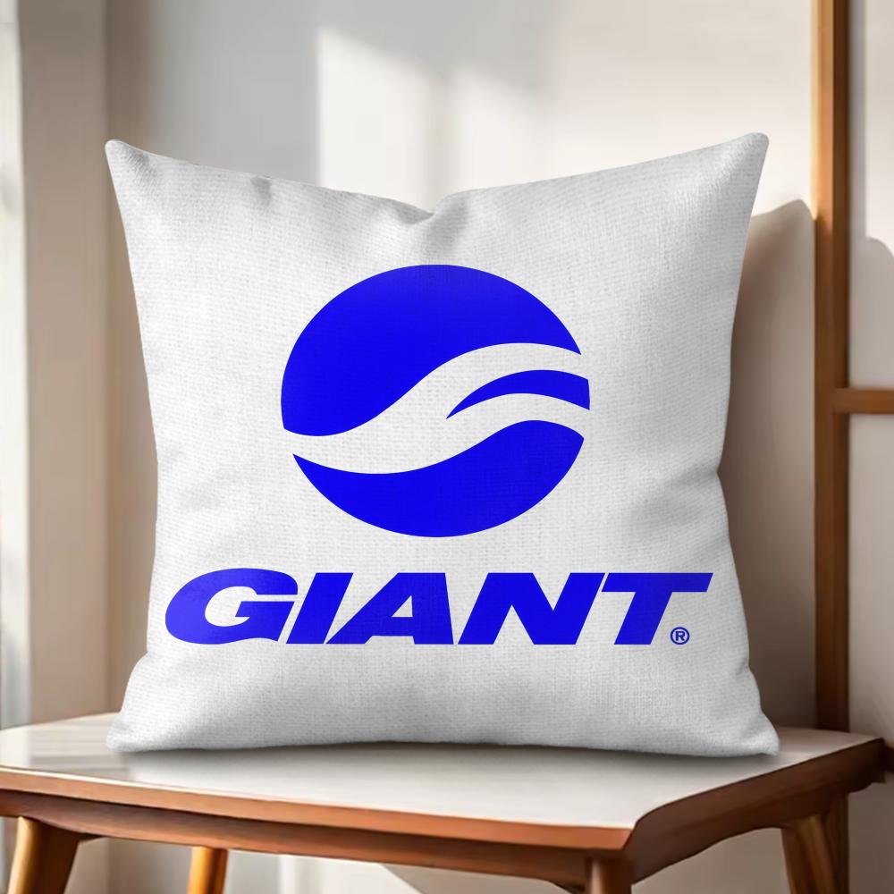 GGiant Bicycle Cushion Cover Natural Linen Organic Fabric DoubleSided Printing Couch Pillow Covers Home Decor