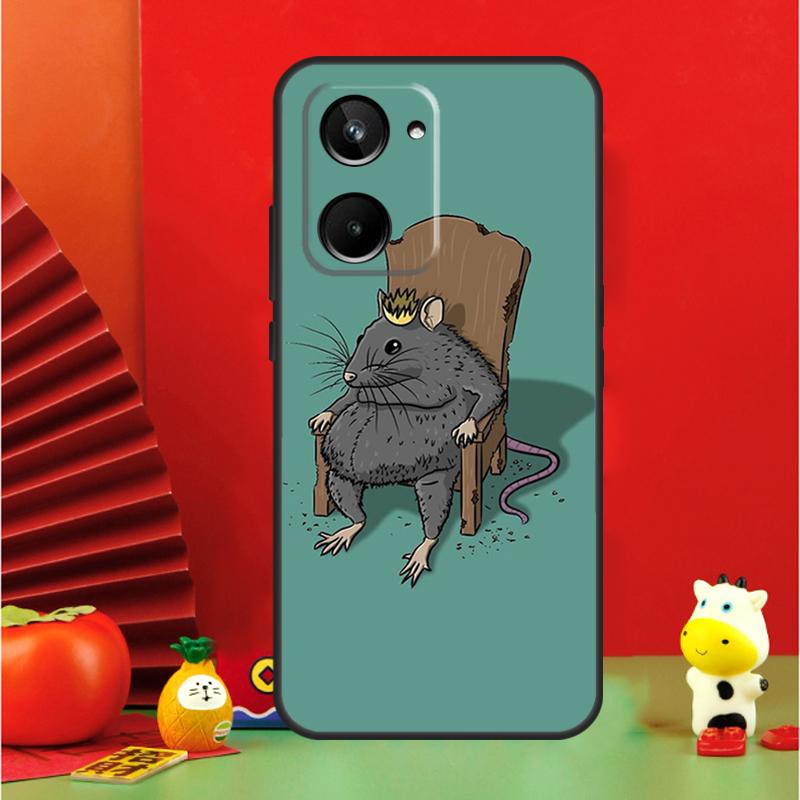 Cute Cartoon Animal Rat For Realme C35 C53 C55 C67 GT Neo 6 GT5 9 10 11 12 Pro Plus C25S C21Y C30 C31 C33 C51 Case