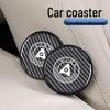 Compatible Carbon Fiber Texture Insulated Water Cup Coaster for HarmonyOS Smart Travel AITO M9, Xiangjie S9, Zhijie R7S7, Zunjie Cars.