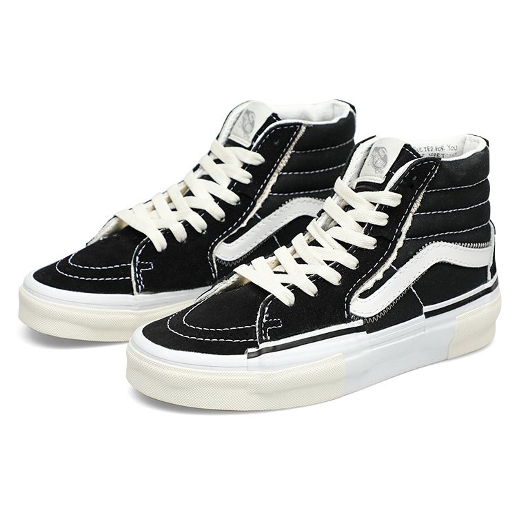 Vans Sk8-Hi Reconstruct - Black White Unisex Sneakers True-White VN0005UK6BT