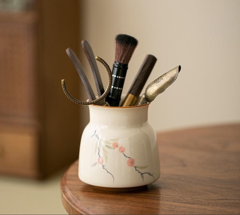 

Нарисованный вручную бамбуковый чайный сервиз «Хурма» для чайной церемонии Six Gentlemen Zen Kung Fu Чайный нож Чайная игла Chaze Чайный набор инструментов Чайная утварь Посуда хурма