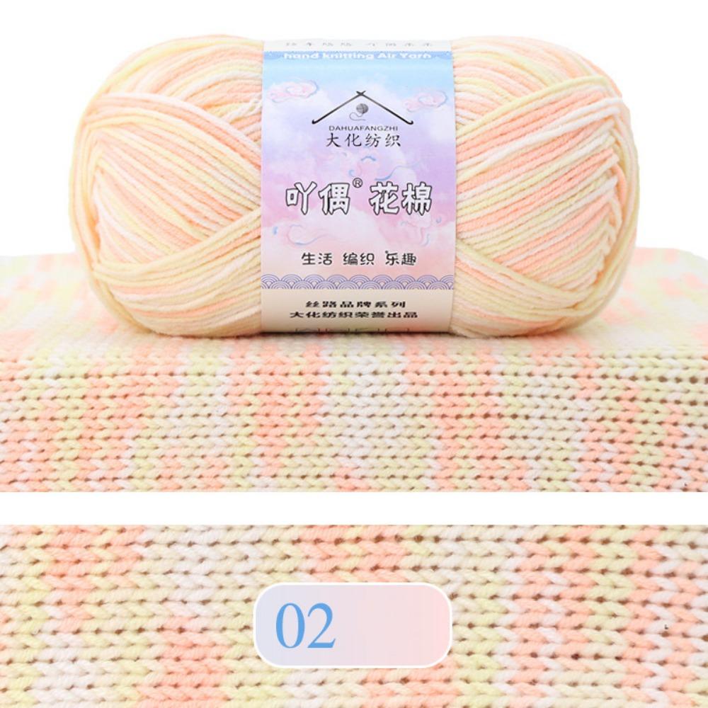 4Ply Knitting Yarn Color Gradient Dyeing Yarn Count 16S Milk Cotton Yarn Combed Cotton Milk Cotton Blend Cotton Yarn
