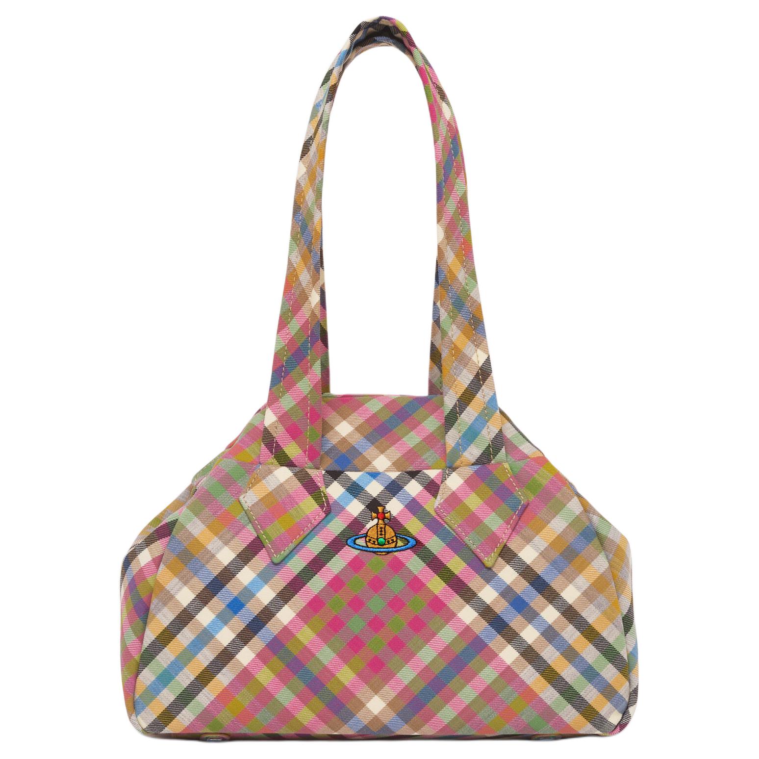 

VIVIENNE WESTWOOD Archive Colorful Planet Pattern Wool Tote Bag Medium Women Bags Multicolor 4702000CWW01CVMULTI Basic Set (Bag+Dust Bag)