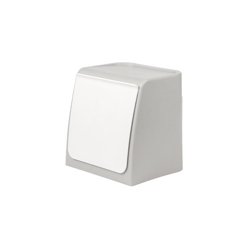 

1 шт. Пластиковые настенные ящики для хранения Пылезащитный органайзер для ванной комнаты для ватных палочек, салфеток, косметики, клейкий, маленькая коробка-держатель для ювелирных изделий 1PCS серый