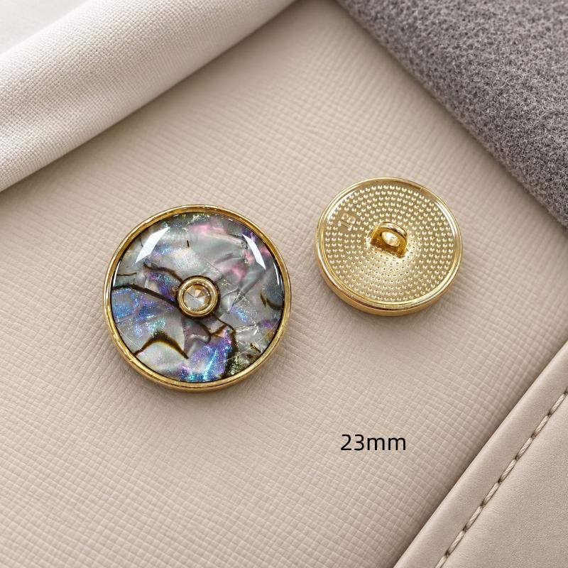 Abalone Shell Gold Trim Sewing Buttons Glossy Surface Durable Build For Coat Blazer Diy Sewing Craft Projects