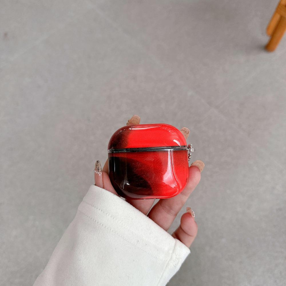 

Luminous Earbuds Cover Shiny Quicksand Charging Box Shell for AirPods 4 3 2 1/ Pro/Pro2 For Airpods 3 червоний