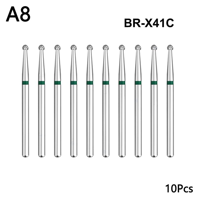 10Pcs/Box Dental Diamond Burs High Speed Handpiece 25Mm Dentist Tool Wear Resistant Lengthening Dentistry Fillings Palatal