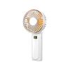 (White) M12 Portable Mini Handheld Fan USB Rechargeable ABS Foldable Cooling Fan for Home Office Travel Trip