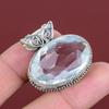 Facettierter Weißtopas Anhänger 925 Sterlingsilber Anhänger Antiker Vintage Anhänger Weißtopas Edelstein Schmuck Handgefertigter Anhänger Hochzeitsgeschenke