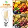 Filament bulb, E17 base, equivalent to 40W incandescent bulb, 4W LED bulb, warm white (3000k), 440lm, 6-pack.