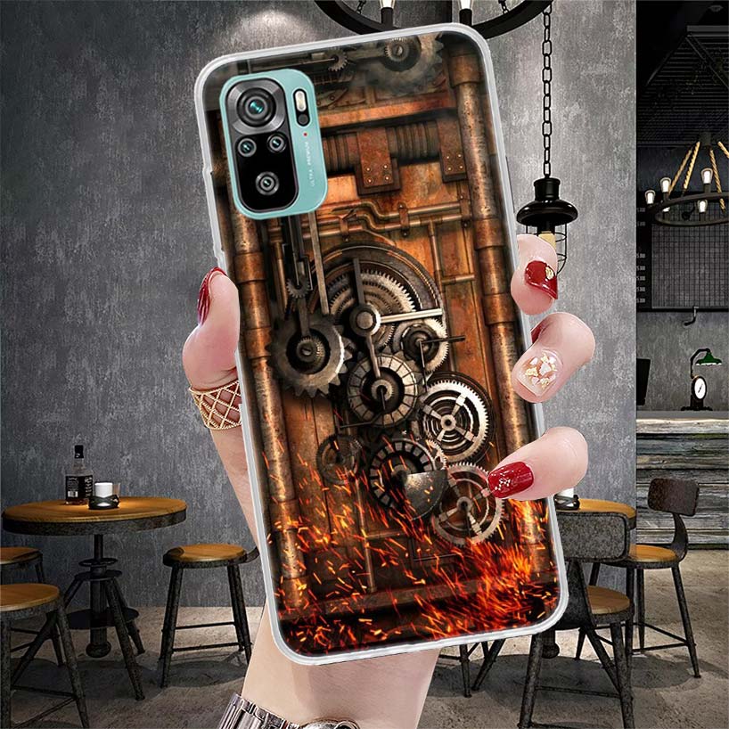 

Steampunk Gear Mechanical Soft Phone Case For Xiaomi Redmi Note 15 14 14S 13 12 Pro Plus 12S 11 11S 11E 10 10S 11T 5G Fundas Coq Redmi Note 10 Pro 4G