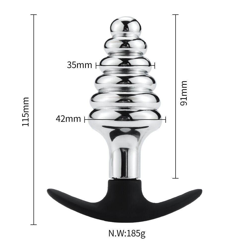 Metal Metal Adult SM Sexy Sucker Address Silicone Metal Butt Plug Go Out Wear Anal Plug