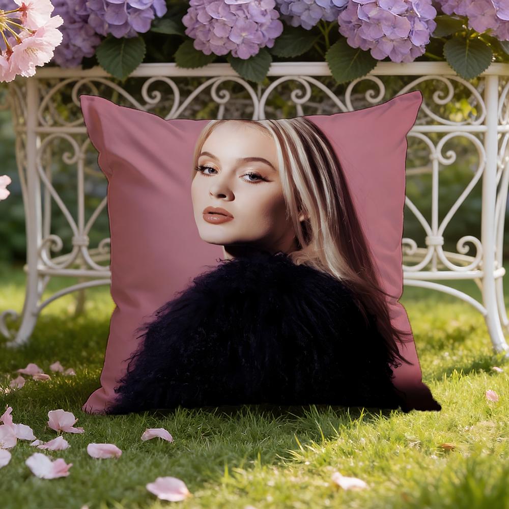 Singer Z-Zara L-Larsson Cushion Cover Home & Car Dual-Scene Pillow Cover: Reversible for Premium Comfort