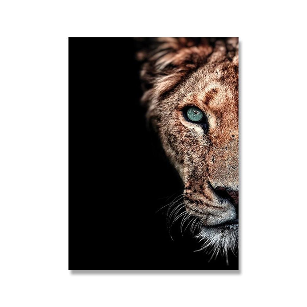 

Чоловік Лев і Левиця Картини на полотні на стіні Мистецтво Сучасні декоративні плакати та принти Картини на полотні Картинки тварин для кімнати 70x100cm No Framed