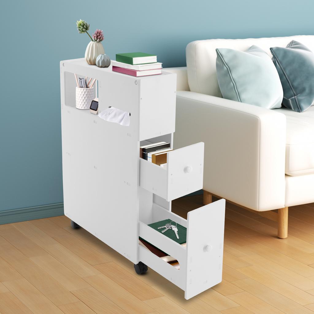 52x16.2x75cm Large Capacity Rectangular Storage Cabinet  Suitable for Bathroom, Toilet, Bedroom, Laundry Room