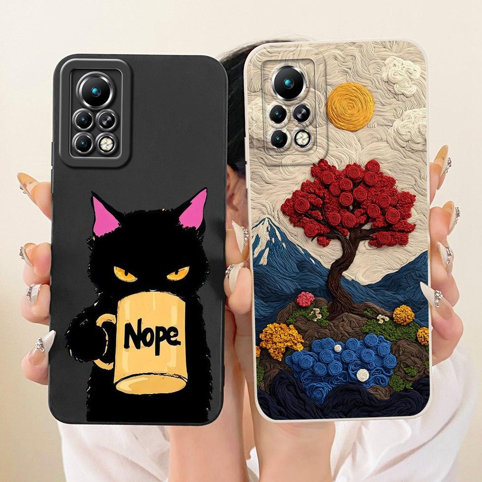For Infinix Note 11S X698 Casing For Infinix Note 11 Pro X697 Case Fashion Cartoon Cute Funny Painted Silicone Cover