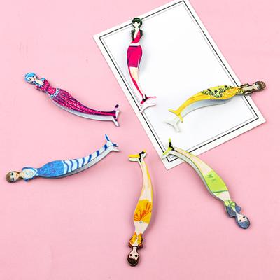 Pinzette zur Wimpernverlängerung, rutschfest, Mini, ergonomisch, praktisch, Edelstahl, Meerjungfrauenform, Hilfsmittel für die Schönheit