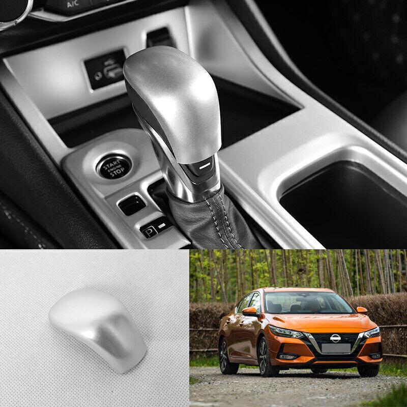 For Nissan Sylphy Sentra - ABS Silver Center Gear Shift knob Cover Trim