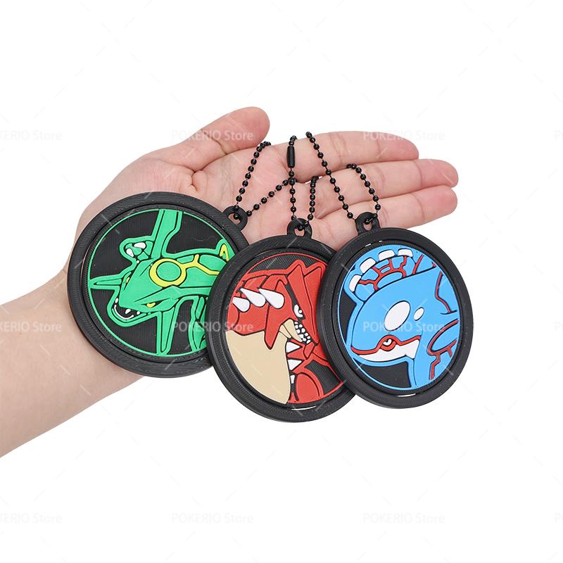 Anime Game Pokemon Magikarp Figure Lovely Keychain 3D Printed Kyogre Groudon Rayquaza Fridge Magnet Bag Keyring Car Hanging Key Pendant