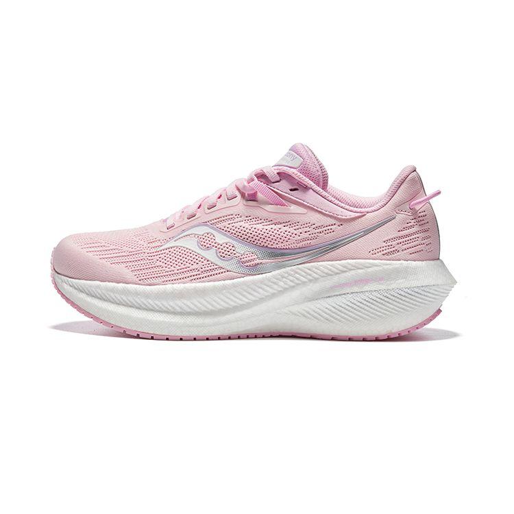Saucony Triumph 21 Comfortable Shock Absorbing Lightweight Low Top Running Shoes Women sneaker Pink S10881-34