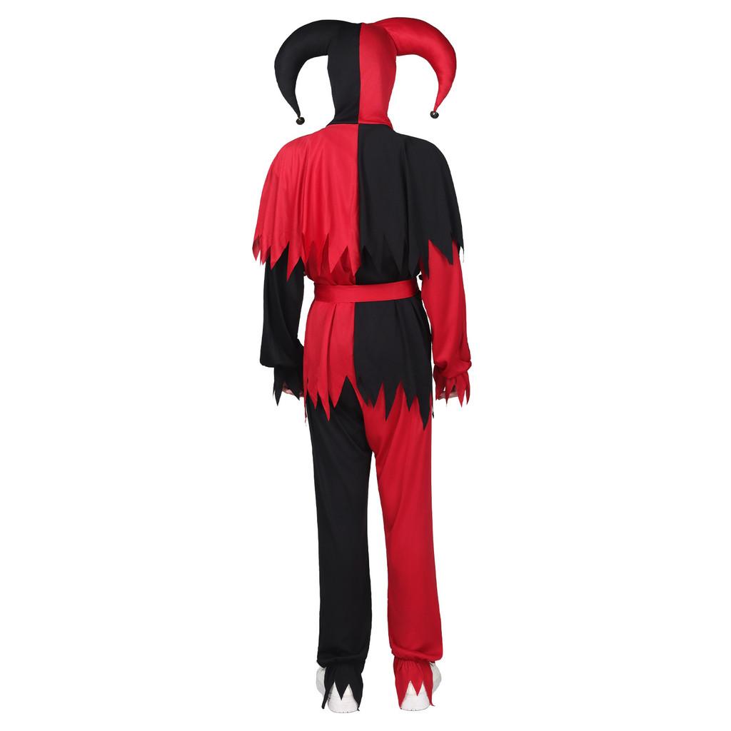 Set Costume Clown Horror di Halloween in Tessuto Poliestere per Cosplay e Feste a Tema