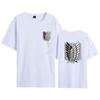 Attack on Titan Survey Corps Wings of Freedom T-Shirt - Mikasa & Eren Short Sleeve Jacket