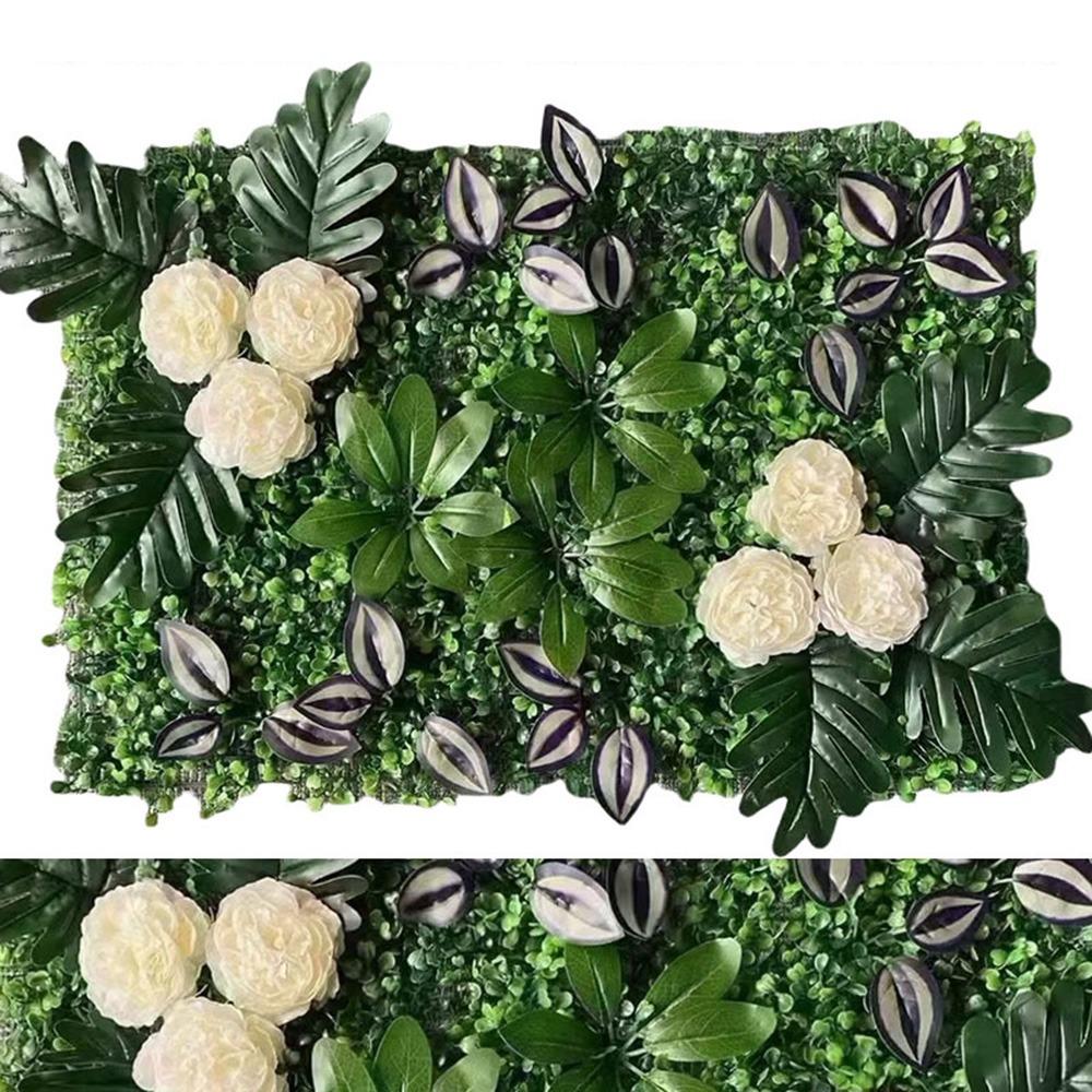 Flower Artificial Plant Wall Panel DIY Simulation Maple Plant Sheet  Home Garden Fence