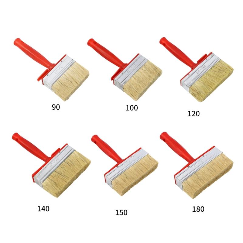 4 Pack Wall and Deck Stain Brushes with Ferrules Convenient Accessory for Solvent Base Paints Wood Finishes Use