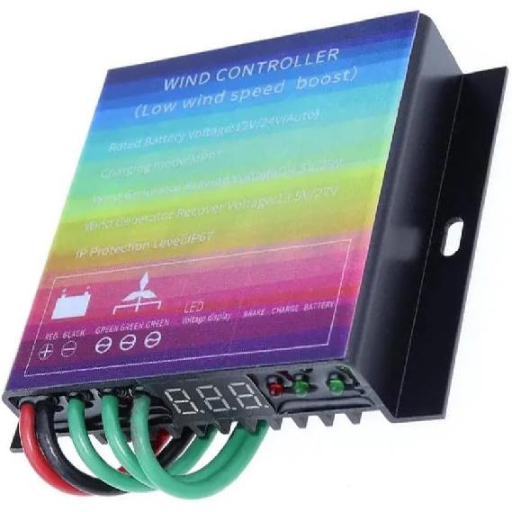 Windturbinenregler, Wasserdicht 500/800W MPPT Windturbinen-Laderegler mit Überladeschutz und Display(800w)