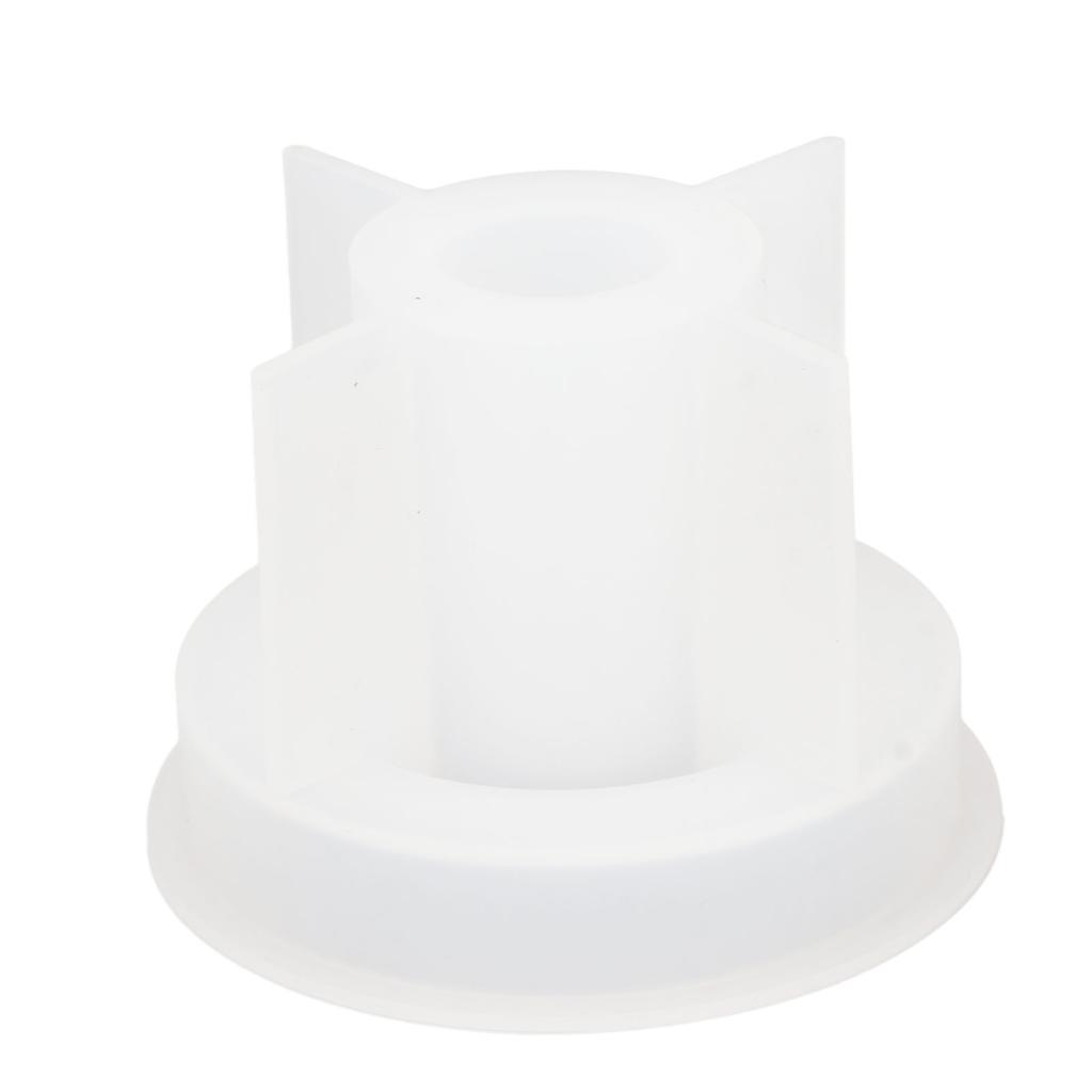 Candle Holder Mold DIY Round Shape Soft Washable Medium Silicone Candle Base Mold White