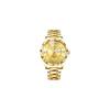 Men's Waterproof Luminous Watch with Calendar Function Gold Dial Stainless Steel Case Large Face
