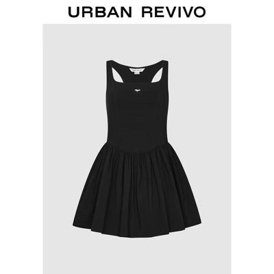 UR 2025 Autumn Collection Women's Metal Embellished Slim Short Dress