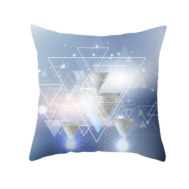 Home Decoration Geometric Space Printed Pillow Cover Colorful and Bright Sofa Cushion Cover