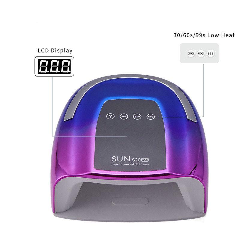 200W Portable Rechargeable Nail Gel Curing Lamp for Salon and Home Use
