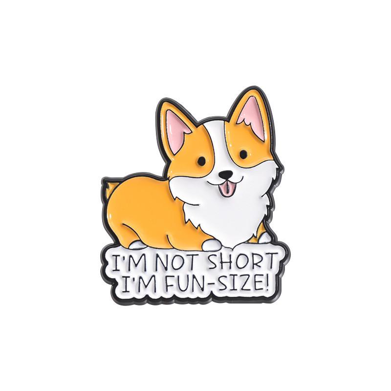 Letter Corgi Delightful Brooch Pin Vibrant Cartoon Design Versatile Accessory Fashion
