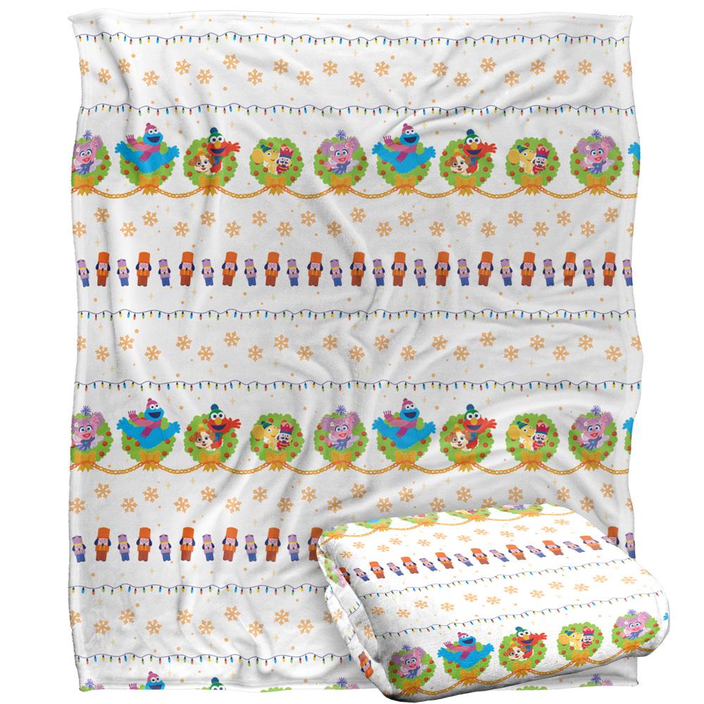 Sesame Street Silky Wreath Supersoft Blanket