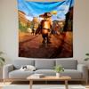 Puss in Boots Tapestry Wall Hanging, DreamWorks Swashbuckling Cat Character Art, Fun Cartoon Wall Decor for Kids Bedroom Game Room