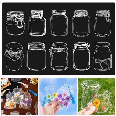 20Pcs DIY Transparent Dried Flower Bookmarks Exquisite Design Creative Floral Plant Clear Bookmarks Decorations