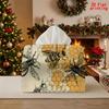 2D Flat 1pc, Tissue Box. Honeycomb Bee Pattern Napkin Paper Dispenser, Reusable, Daily Desktop Tissue Storage Box, Suitable for Kitchen Living Room Be