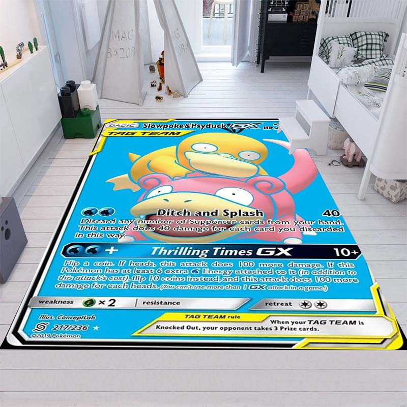 

3D Printed Cartoon Psyduck Rugs Are Suitable for Home Décor in Areas Such As Game Rooms, Bedrooms, Living Rooms, and Sofa Areas. 60x90cm
