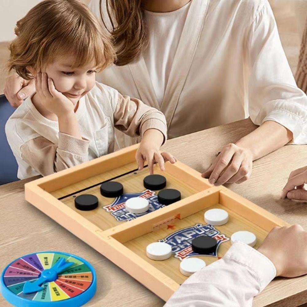 

Sling Chess Table Desktop Hockey Game Table Chess Paced Sling Board Game Fast Sling Game Boy Toys Style 2