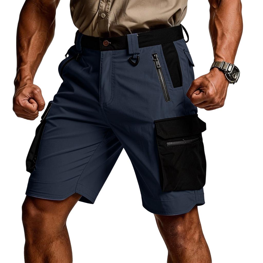 Heren Stretch Casual Werkbroeken, Lichte Golfbroeken, En Elastische Werkshorts Met Meerdere Zakken
