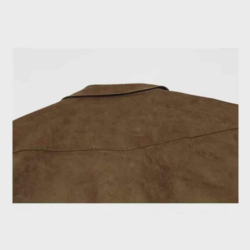 Men's Retro Suede Motorcycle Jacket - Autumn/Winter Lapel Flight Style