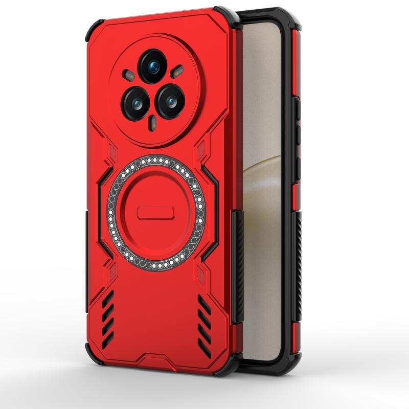 

Для Realme 14 Pro Чехол Крышка OPPO Realme 14 Pro Capa Противоударная Кольцевая Магнитная Адсорбция Беспроводная Зарядка Fundas Realme 14 Pro Realme 14 Pro красный