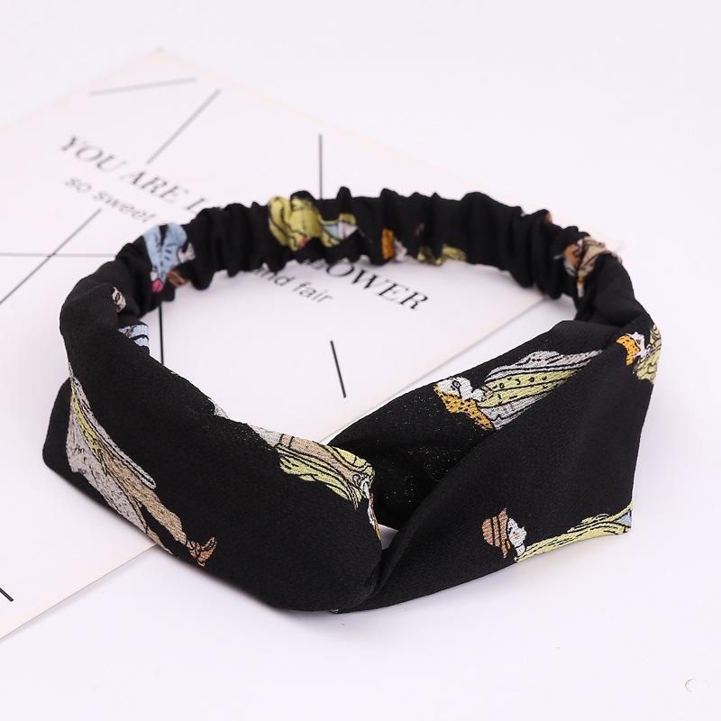 Fashion Bohemian Headband Print Hairbands For Women Girls Vintage Cross Knot Turban Bandanas Headwear Hair Accessories