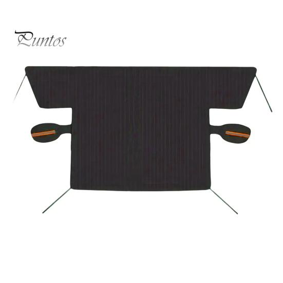 Snow Protector Universal Car Windshield Cover Thick Anti-Frost Sun Shade with Easy Install Shield Magnets & Reflective Strips All Season Protection