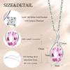 FANCIME Necklace with October and Diamond Pendant in 14K White Gold with Silver Perfect for and Gift Women's "Eternal Glow" Tourmaline, Birthstone,